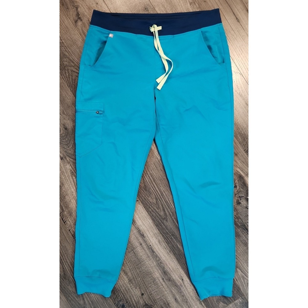 Figs Scrubs Zamora Joggers Women's Med Blue Aqua Technical Collection Medical